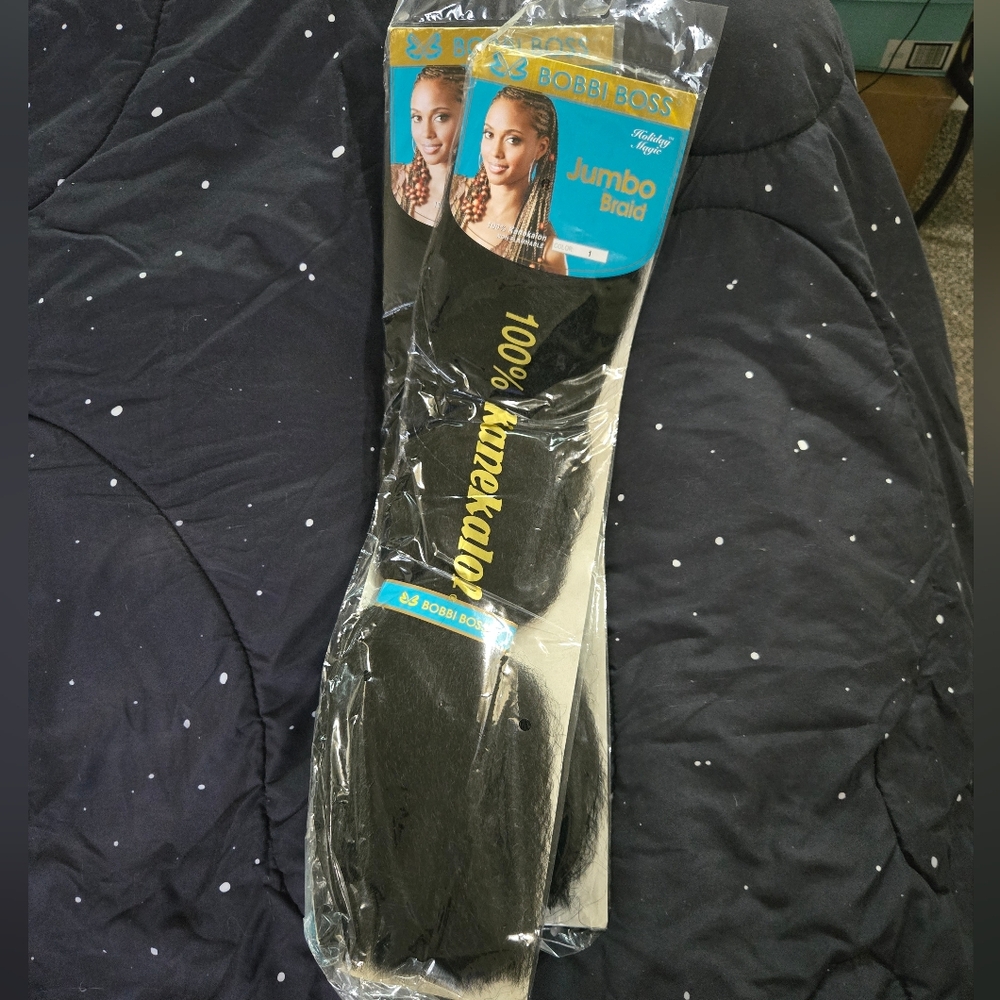 NIP Bobby Boss Kanekalon Jumbo Braid Black 2ct